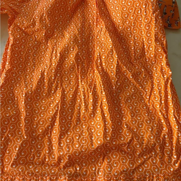 Orange Geometric Pattern Dress - Picture 4 of 5